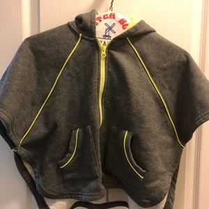 Cat and Jack gray zip up poncho